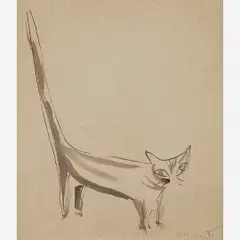 Gato by Di Cavalcanti, Aquarela, offered Jan 2013