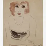 Figura feminina by Di Cavalcanti, Aquarela, Aquarela e Nanquim, offered Jan 2013