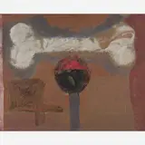 Antonio Dias, Untitled, Acrílica, óxido de ferro, grafite e pigmentos metálicos sobre cartão