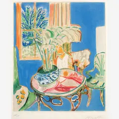 Henry Matisse, Petit Interieur en Bleu, Litografia