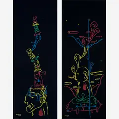 Untitled by Cabelo, Acrílica sobre tecido, offered Jun 2012