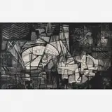 Roberto Burle Marx, Untitled, Tinta industrial sobre tecido