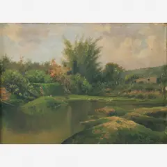 Paisagem by Libindo Ferrás, ÓLEO SOBRE MADEIRA, offered Apr 2012