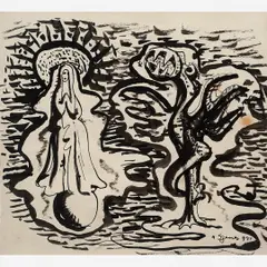 Árpád Szenes, Untitled, Acrílica, guache e nanquim sobre papel