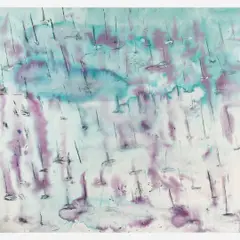 Luiz Zerbini, Chuva, Óleo sobre tela