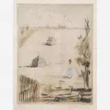 Circo by Candido Portinari, Gravura a ponta seca e guache, offered Apr 2011