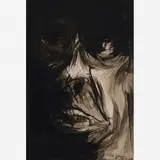Ivan Serpa, Figura-fase negra, Acrílica, guache e nanquim sobre papel