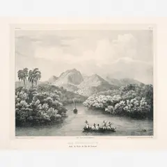 Rio Inhomerim na Baía de Guanabara by Johann Moritz Rugendas, Litografia, offered Dec 2010