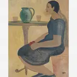 Carlos Prado, Mulher sentada, ÓLEO SOBRE TELA