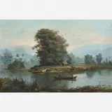 Benedito Calixto, Paisagem com rio