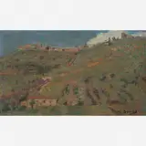 Modesto Brocos Gómez, Paisagem, ÓLEO SOBRE MADEIRA