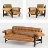 Sergio Rodrigues, Conjunto de sofá e poltronas Mole, 1957