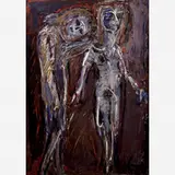 Figuras by Iberê Camargo, Óleo sobre tela, offered Aug 2009