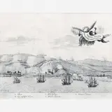 Frans Post, Incendia Molarum Praefacture Omnium Sanctorv, Gravura a ponta seca
