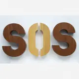 Rubens Gerchman, SOS, circa 1990, Escultura em madeira