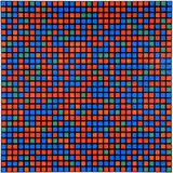 François Morrelet, Chartres Bleu Rouge, 1973, Serigrafia sobre PVC