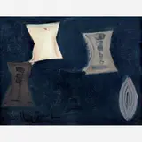 Carretéis by Iberê Camargo, Óleo sobre tela, offered May 2009