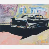 Black Cadilac Coches Cubanos by Rubens Gerchman, Acrílica sobre tela, offered May 2009