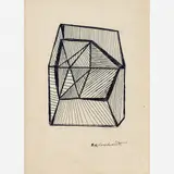 Cubo by Di Cavalcanti, Esferográfica sobre papel, offered May 2009