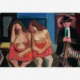 Duas Amigas by Di Cavalcanti, Óleo sobre tela, offered May 2009