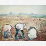 Camponeses by Iberê Camargo, Óleo sobre tela, offered May 2009