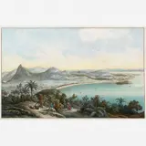 Friedrich Hagedorn, Rio de Janeiro - LA Ville Le Catette Botafogo St. Clemento (Da Babilonia), Litografia