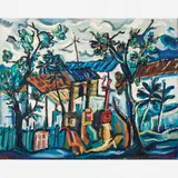 Paisagem by Inimá de Paula, óleo sobre tela, offered May 2009