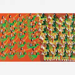Guerreiros by Antônio Poteiro, Óleo sobre tela, offered Dec 2008
