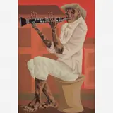 Clarinetista by Clóvis Graciano, 1972, óleo sobre tela, offered Dec 2008
