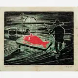 Oswaldo Goeldi, Peixe vermelho, Xilogravura