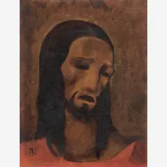 Cabeça de Cristo by Ismael Nery, Óleo sobre tela, offered Dec 2008