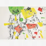 Flavio De Carvalho, Duas mulheres, Aquarela e nanquim sobre papel