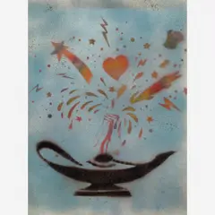 Sem título by Alex Vallauri, Spray sobre cartão, offered Dec 2008