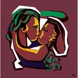 Hot couple by Rubens Gerchman, Óleo sobre tela, offered Dec 2008