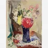 Jarro com Flores by Manabu Mabe, Óleo sobre tela, offered Dec 2008