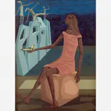 Menina e pássaro by Clóvis Graciano, Óleo sobre tela, offered Aug 2008