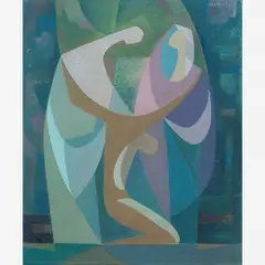 Cena da paixão de Cristo by Tomás Santa Rosa, Óleo sobre tela, offered Aug 2008