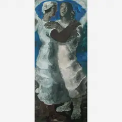 Duas mulheres by Candido Portinari, Têmpera com areia sobre tela, offered Aug 2008
