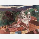 Emeric Marcier, Paisagem mineira, Óleo sobre tela