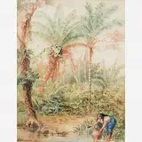 Bernhard Wiegandt, Mulher no riacho, Aquarela