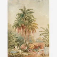 Bernhard Wiegandt, Mulheres com crianças, Aquarela