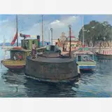 Sílvio Pinto, Cais Pharoux, Óleo sobre tela