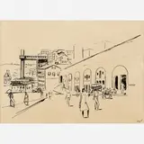 Hector Carybé, Cidade Baixa, Nanquim sobre Papel