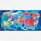 Luiz Aquila, A Pintura, O Grande Azul da Prússia e o Cobalto, Acrílica sobre tela