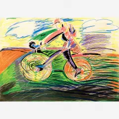 Ciclista by Rubens Gerchman, serigrafia, offered May 2008