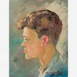 Retrato de menino by Manoel Santiago, ÓLEO SOBRE MADEIRA, offered May 2008