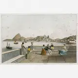Eugène Cicére, Panorama da cidade de Rio de Janeiro tomado do passeio público, Litografia