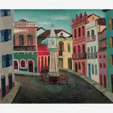 Praça Cruz do Pascual - Bahia by Inimá de Paula, Óleo sobre tela, offered Nov 2007