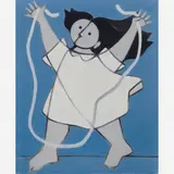 Menina pulando corda by Milton Dacosta, Óleo sobre tela, offered Nov 2007