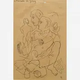 O pecado do juiz by Ismael Nery, Nanquim sobre Papel, offered Nov 2007
